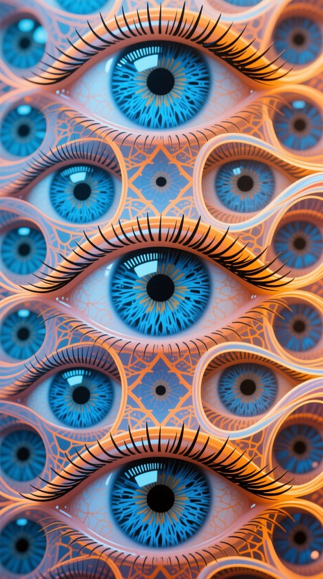 Free Azure Amber Bloom Image - Abstract, Geometric, Iris | Download at ...