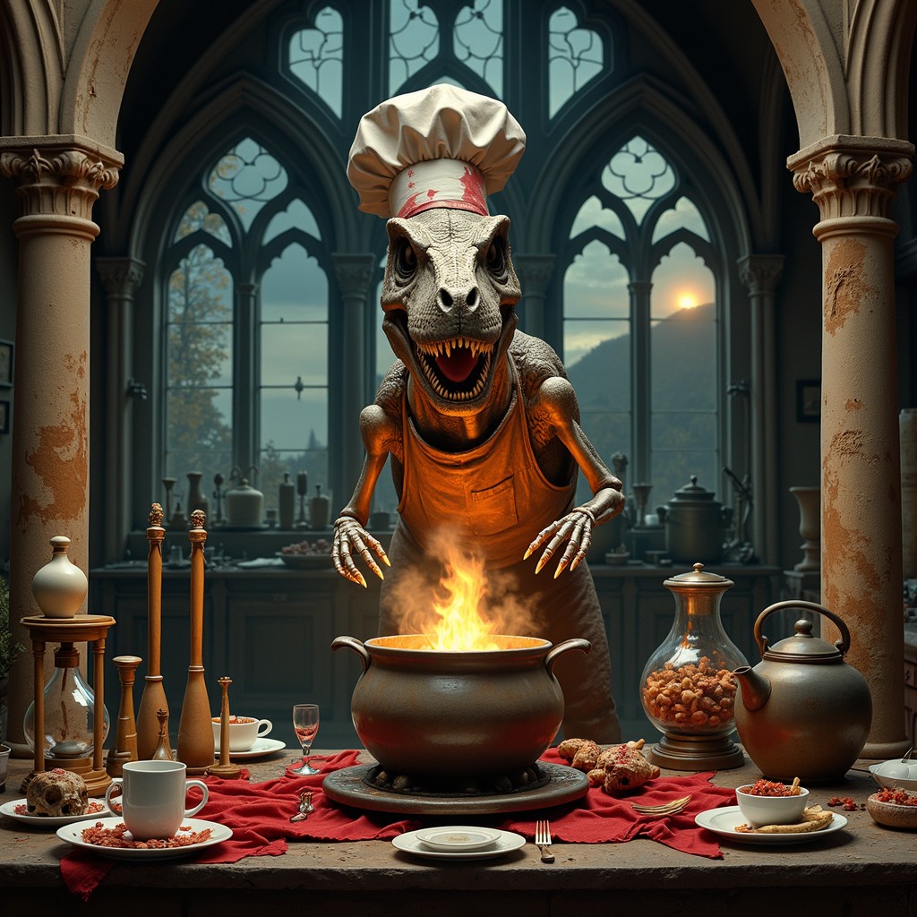 Free Prehistoric Gothic Chef Image - Skeleton, Dinosaur, Gothic ...