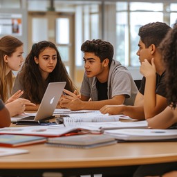 Free Students discussing project Image - Students, Classroom ...