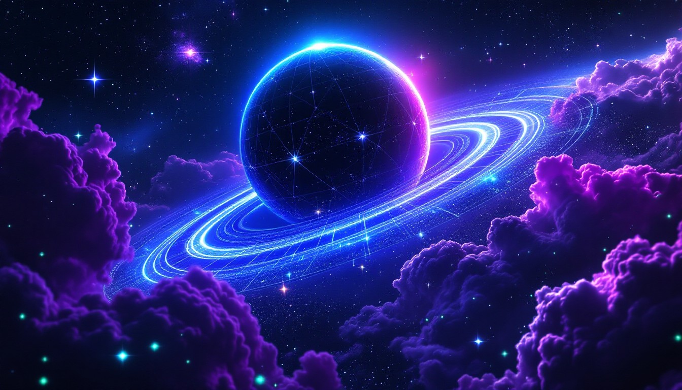 Space Pl@net Free Neon Space Planet Image - Space, Planet, Cosmos | Download at ...