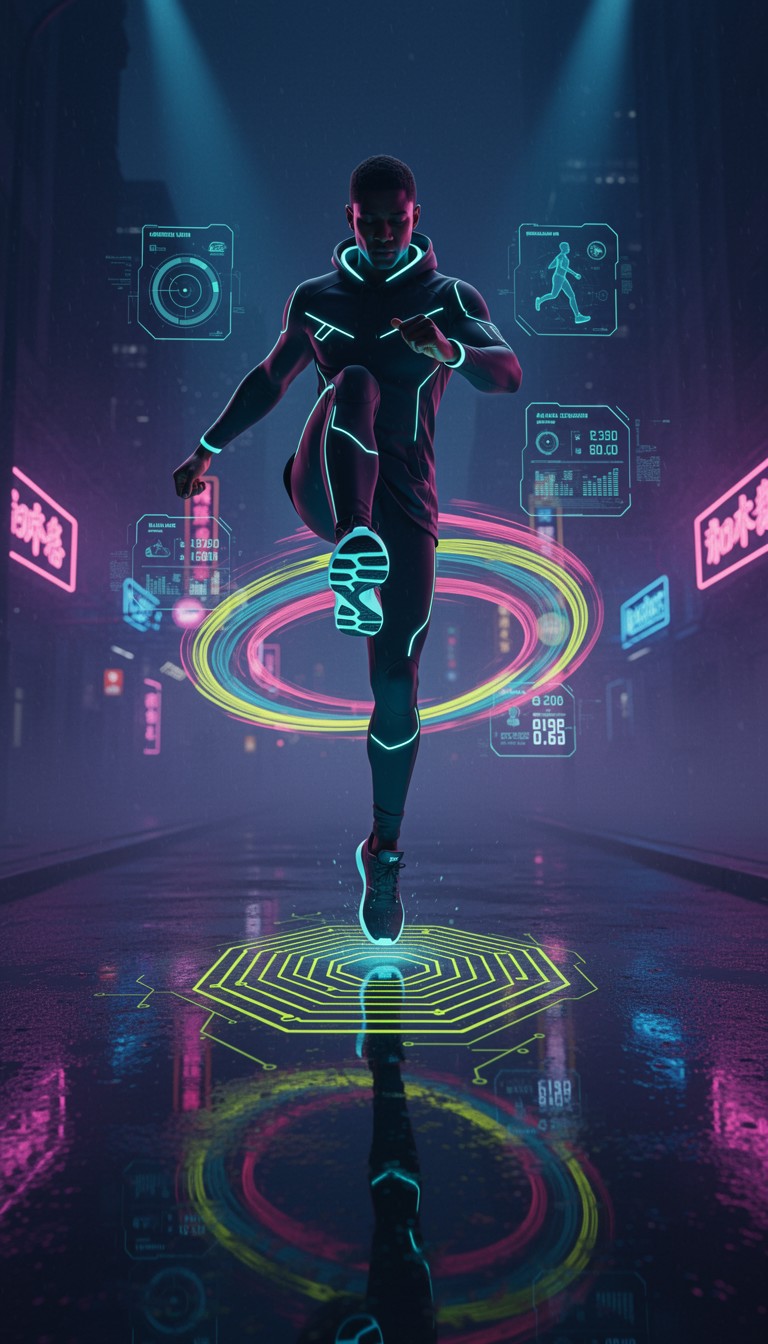 Free Futuristic Street Athlete Image - Cyberpunk, Neon, Futuristic ...