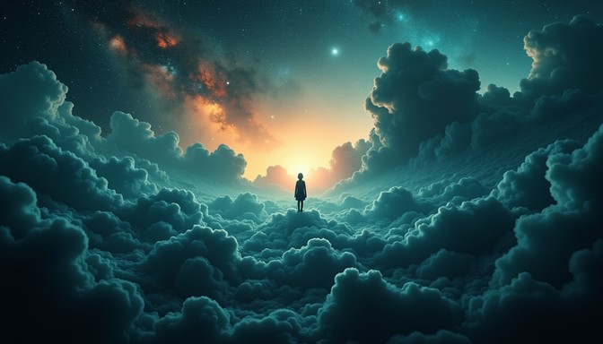 Transcending Floating Free Transcending Physical Form Image - Silhouette, Cosmic ...