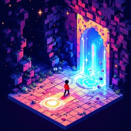 Free Pixel Portal Journey Image - Isometric, Pixel, Retro | Download at ...