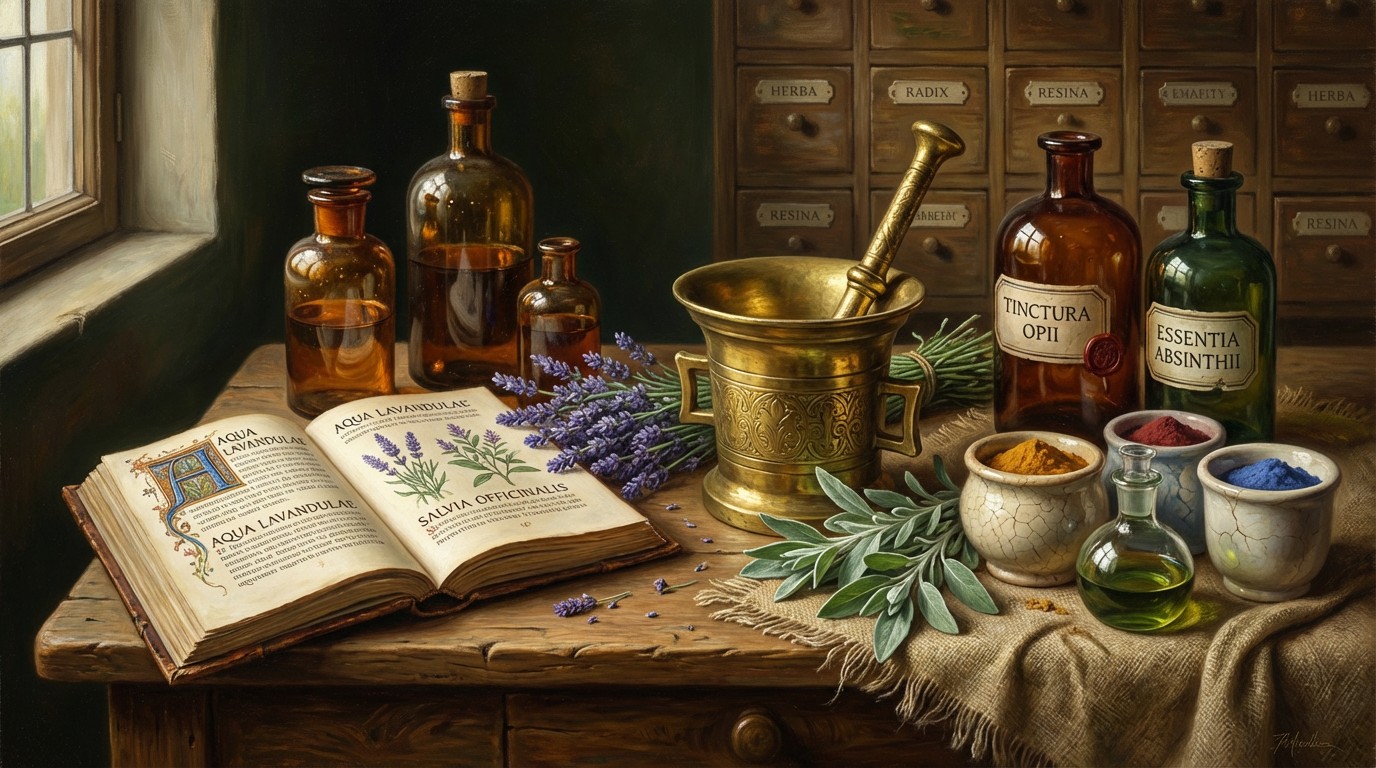 Free Historic Apothecary Workspace Image - Apothecary, Pharmacy ...