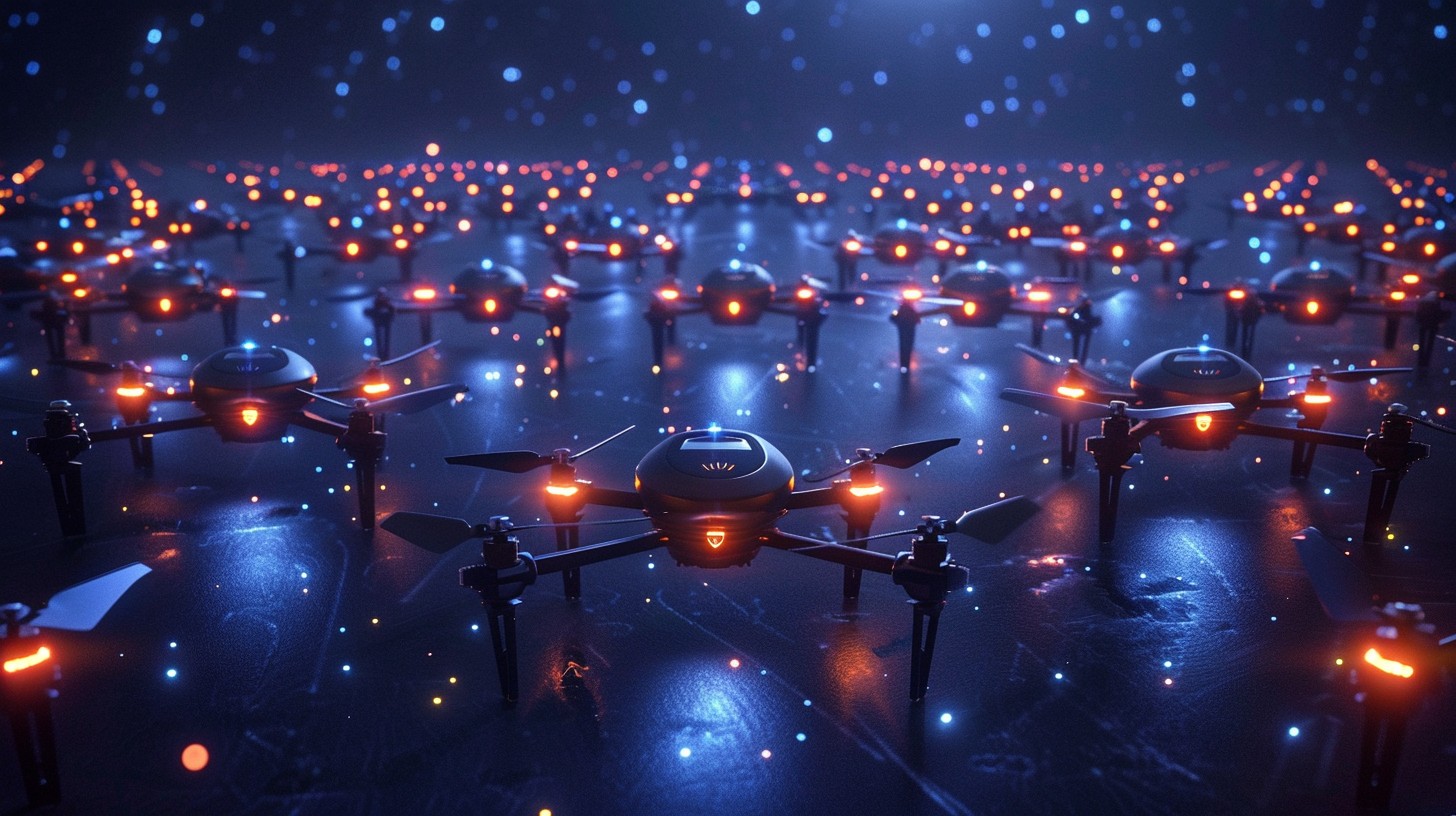 Free Futuristic Drone Swarm Image - Technology, Futuristic, Drones ...