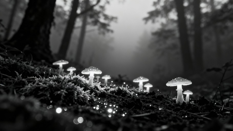 Free Glowing Forest Floor Image - Mushrooms, Bioluminescent, Forest ...