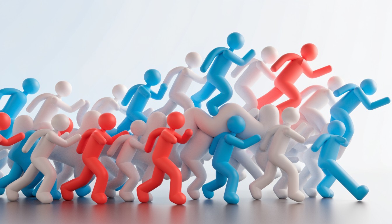 Free Dynamic Team Movement Image - 3d, Illustration, Minimalist ...