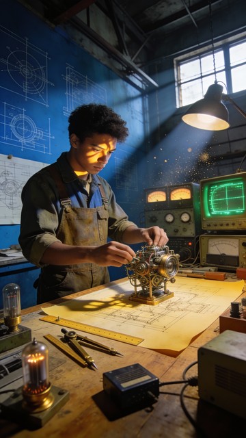 Free Innovation Meets Tradition Image - Engineer, Workshop, Vintage ...
