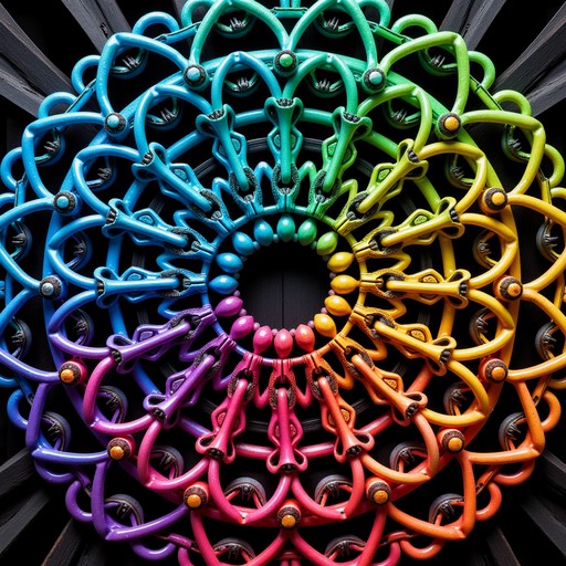 Spectral Chain Design Free Chromatic Chain Mandala Image - Chains, Rainbow, Mandala ...