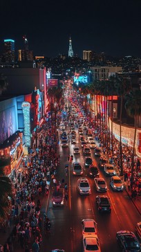 Free Bustling city nightlife Image - City, Nightlife, Traffic ...