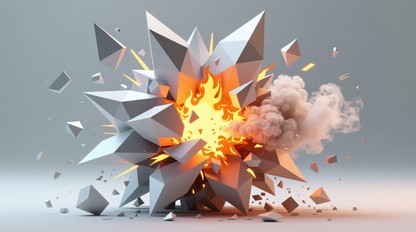 Free Geometric Explosion Frozen Image - Explosion, Geometric, 3d ...