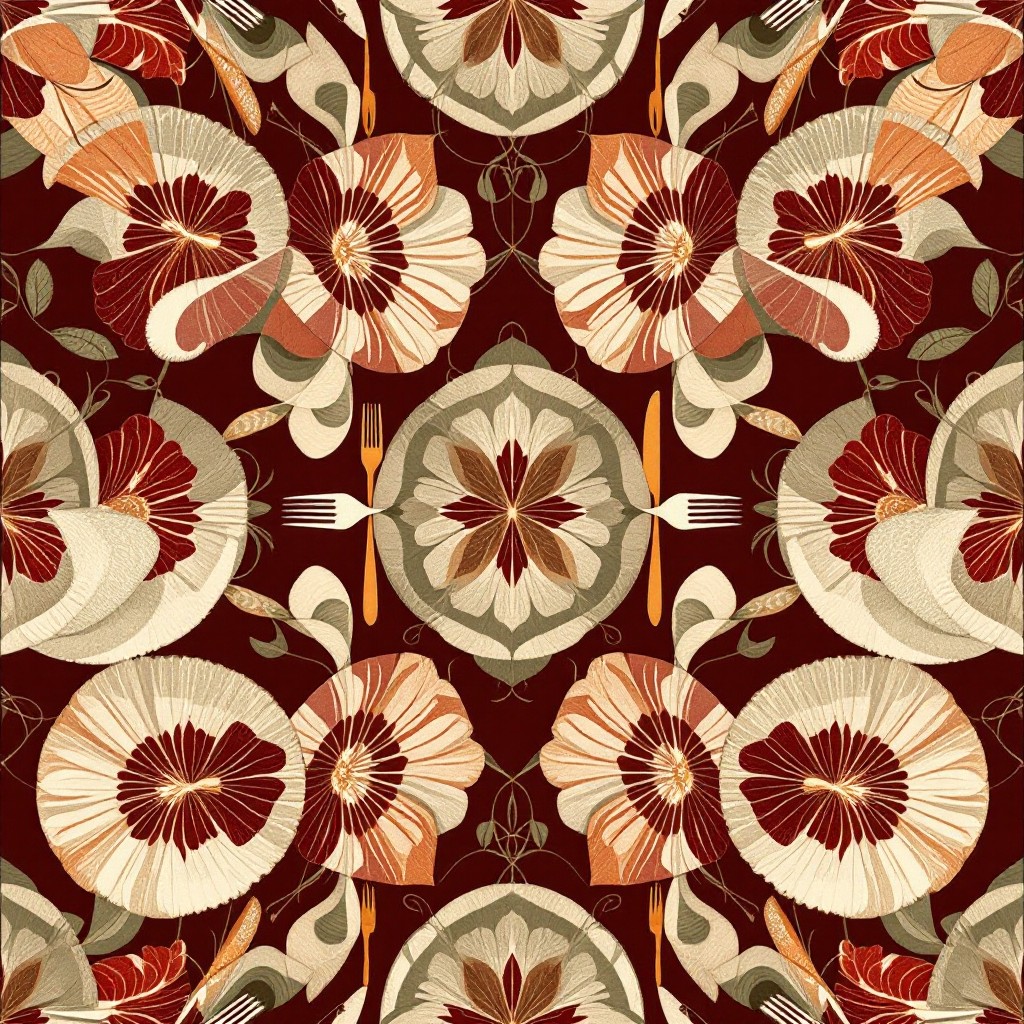 Free Elegant Dining Pattern Image - Geometric, Abstract, Kaleidoscopic ...