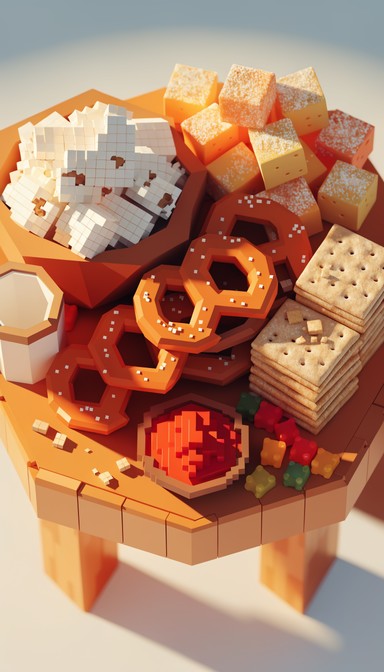 Free Voxel Snack Party Image - Voxel, Snacks, 3d | Download at StockCake