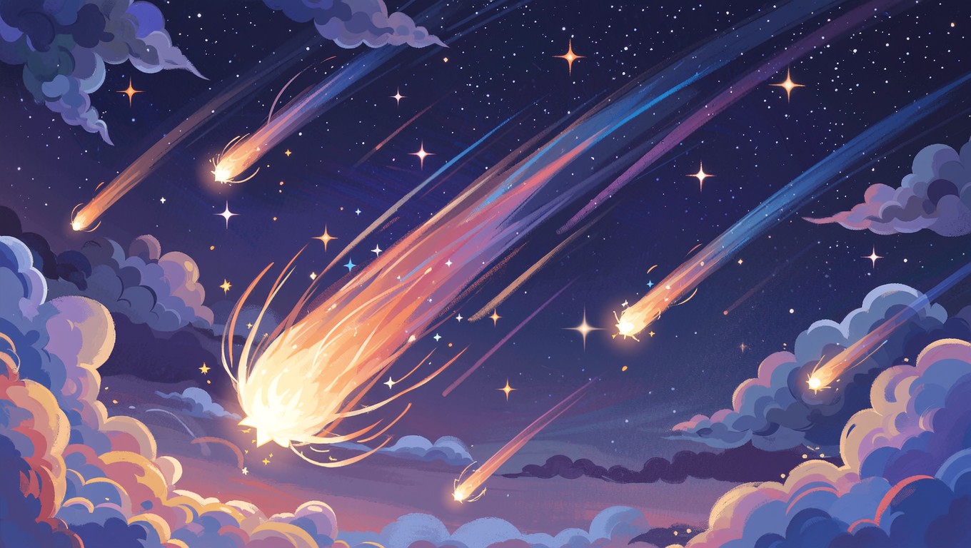 Free Magical Meteor Shower Image - Illustration, Meteor, Shower ...