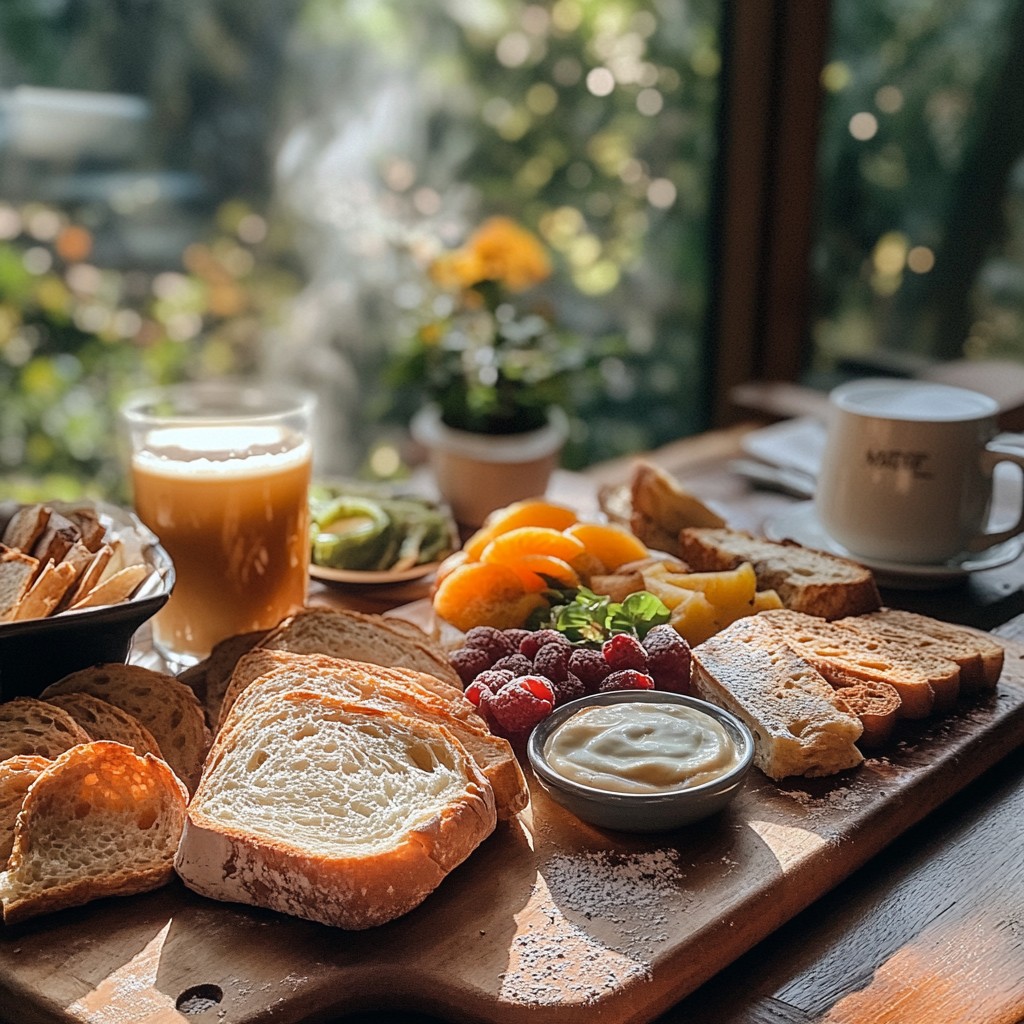 Free Sumptuous breakfast spread Image - Breakfast, Fruits, Bread ...