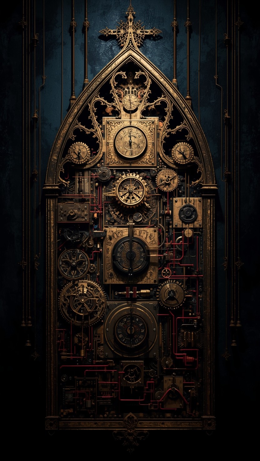 Timer Design Goth Free Gothic Clockwork Cathedral Photo - Gothic, Timepieces, Gears ...