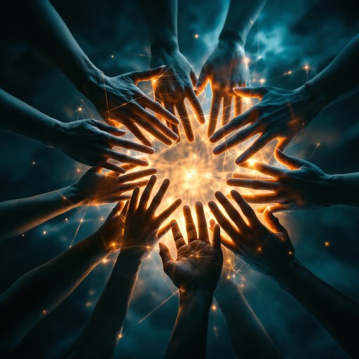 Free Hands Creating Light Image | Download at StockCake