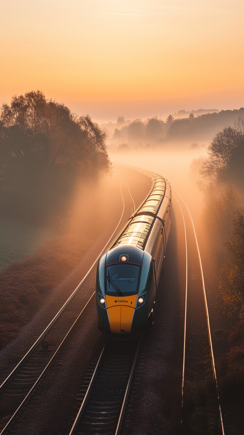 Free Misty Morning Train Image - Train, Sunrise, Mist | Download at ...