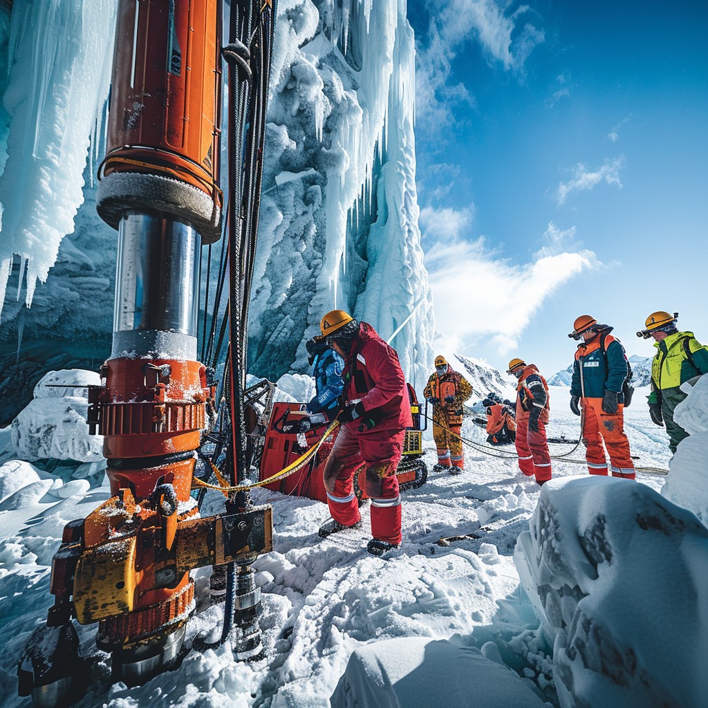 Ice Boring Free Ice Drilling Operation Image - Ice, Drilling, Workers | Download ...