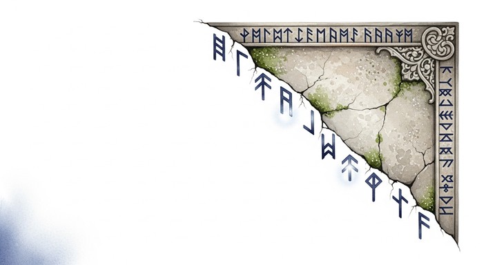 Runic Corner Design Free Ancient Runic Fragment Photo - Watercolor, Runes, Ancient ...