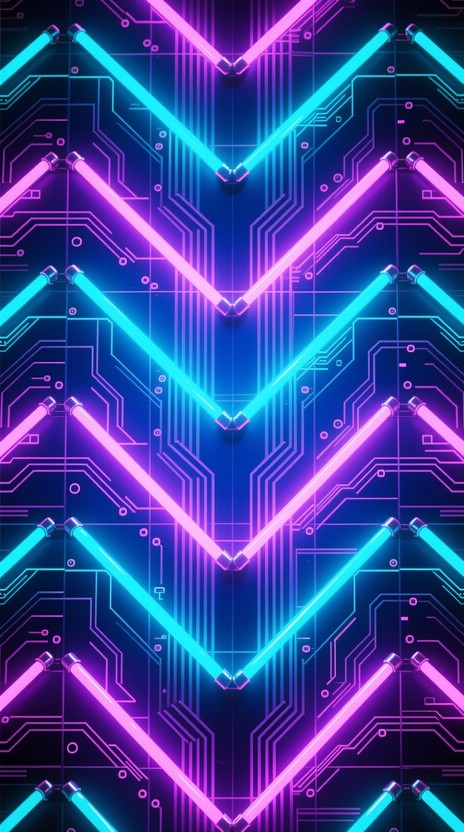 Free Neon Geometric Pattern Image - Neon, Cyberpunk, Geometric ...