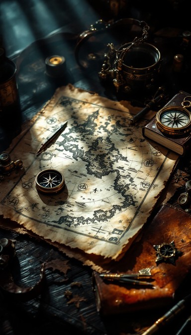 Filled Map Visualization Download Victorian Gothic Map Digital Art for Free | StockCake