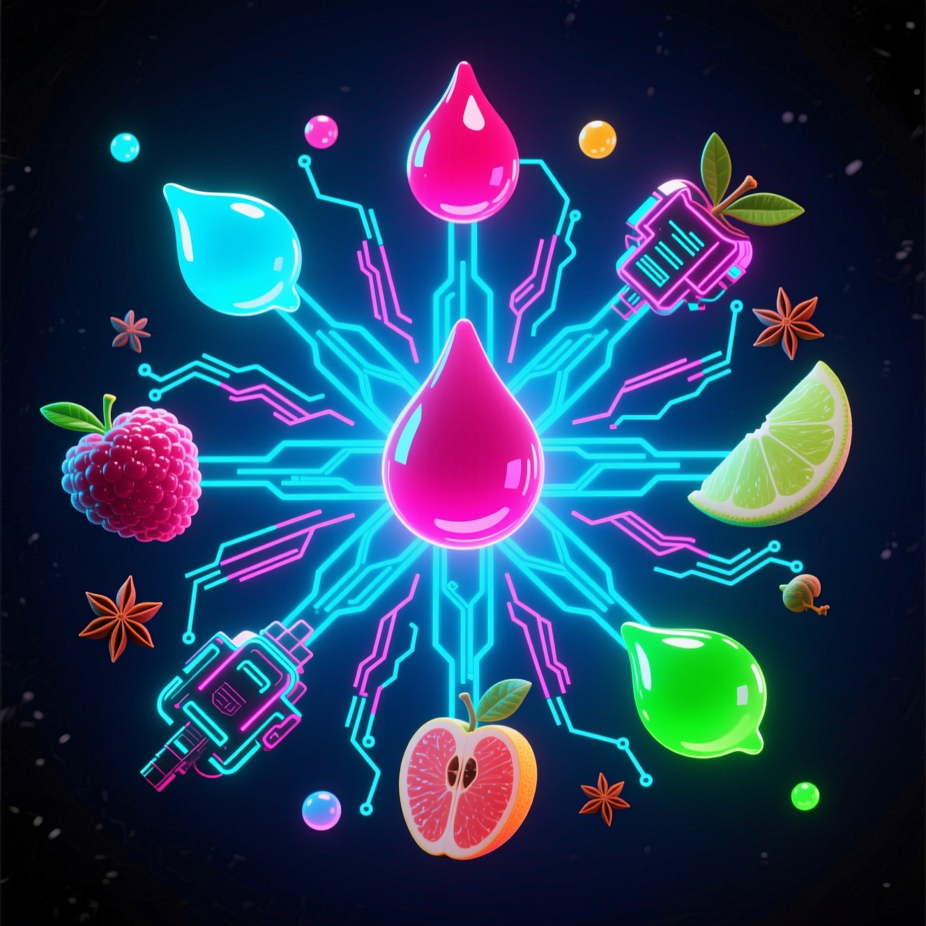 Neon Explotion Puff Free Neon Flavor Explosion Image - Cyberpunk, Neon, Holographic ...