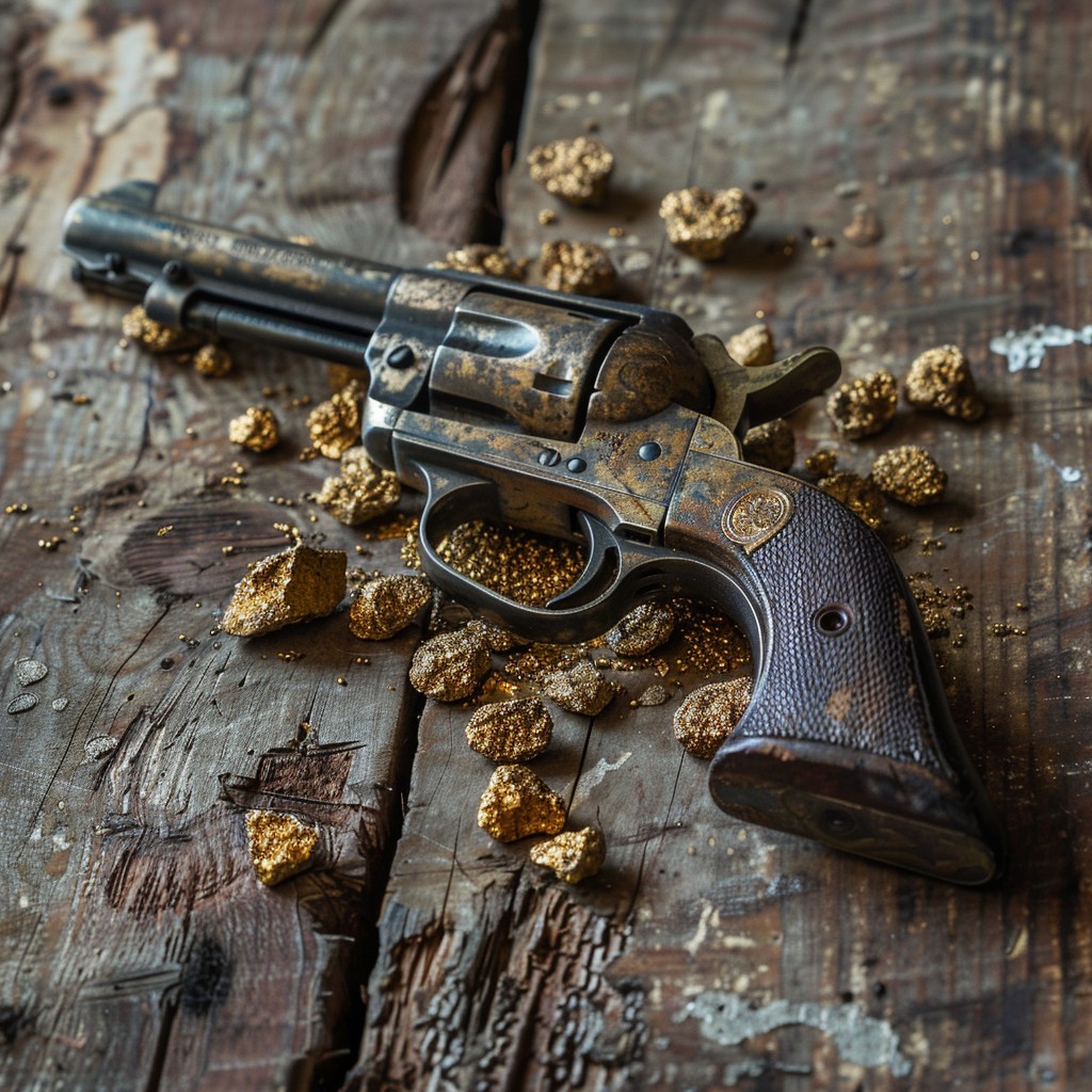 Free Antique Revolver Displayed Image - Revolver, Antique, Gold ...