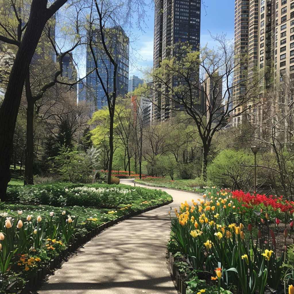 Park Row Spring Path Free Urban Spring Pathway Image - Urban, Spring, Pathway | Download at ...
