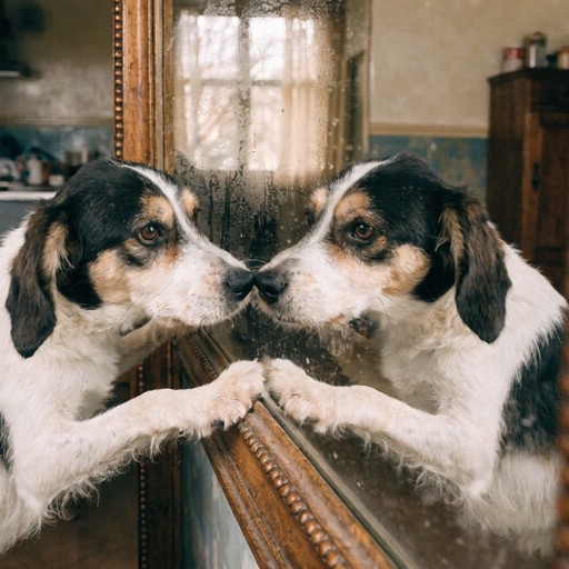 Dog Refection Free Dog Meets Reflection Image - Dog, Reflection, Mirror | Download at ...