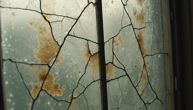 Free Cracked Glass Condensation Image - Cracked, Fractured, Glass ...