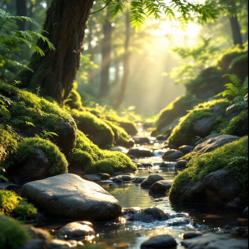 Free Forest Stream Serenity Image - Forest, Stream, Moss | Download at ...
