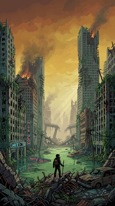 Free Apocalyptic Pixel Wasteland Image - Apocalypse, Ruins, Survivor ...