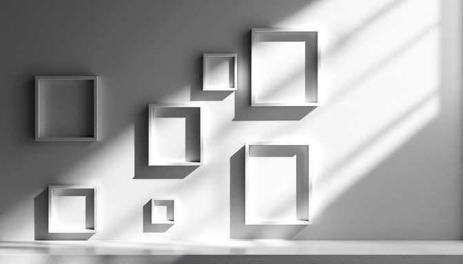 Free Floating Square Symphony Image - Minimal, Geometric, Frames ...