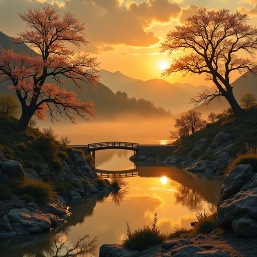 Free Golden Bridge Sunset Image - Sunset, Bridge, Reflection | Download ...