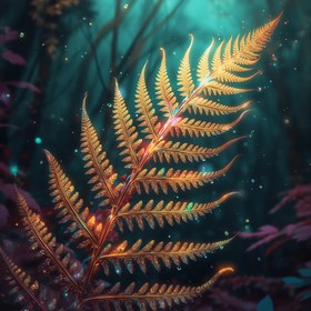 Fern Using Magic Free Golden enchanted fern Image - Fern, Golden, Magical | Download at ...
