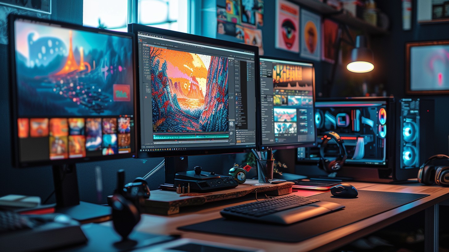 Free Creative Workstation Setup Image - Workstation, Creative, Monitors ...