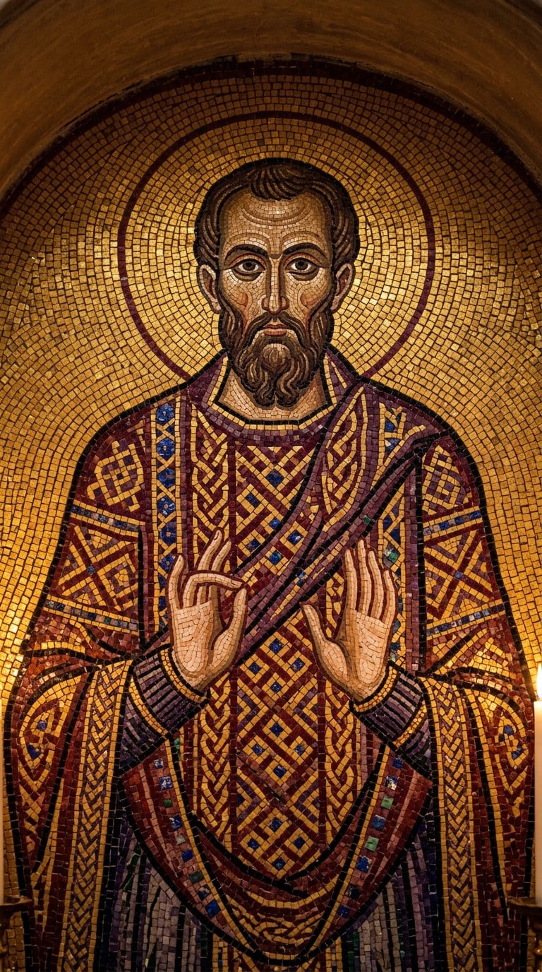 Free Byzantine Sacred Mosaic Image - Byzantine, Mosaic, Saint ...