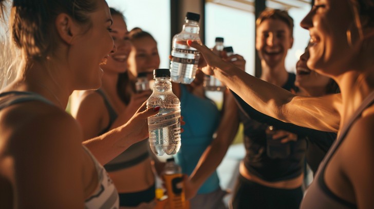 Free Friends Toasting Water Image - Friends, Fitness, Hydration ...