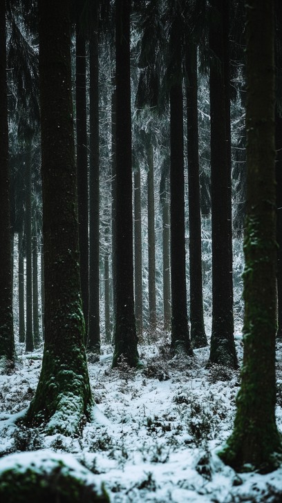 Free Snowy forest tranquility Image - Forest, Snow, Trees | Download at ...