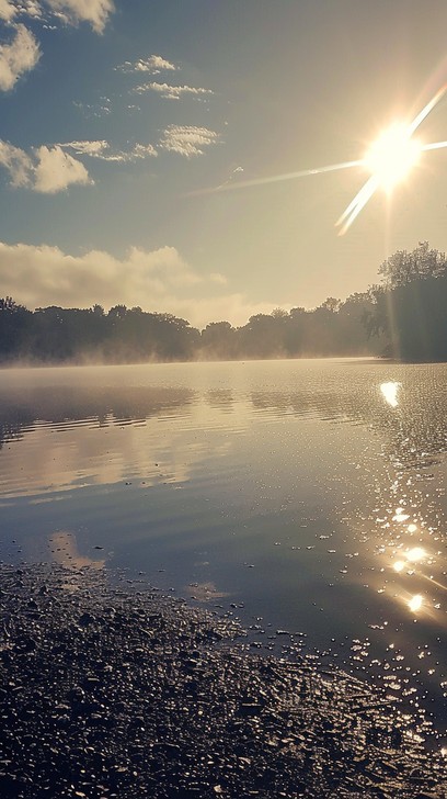 Free Misty Lake Sunrise Image - Mist, Lake, Sunrise | Download at StockCake