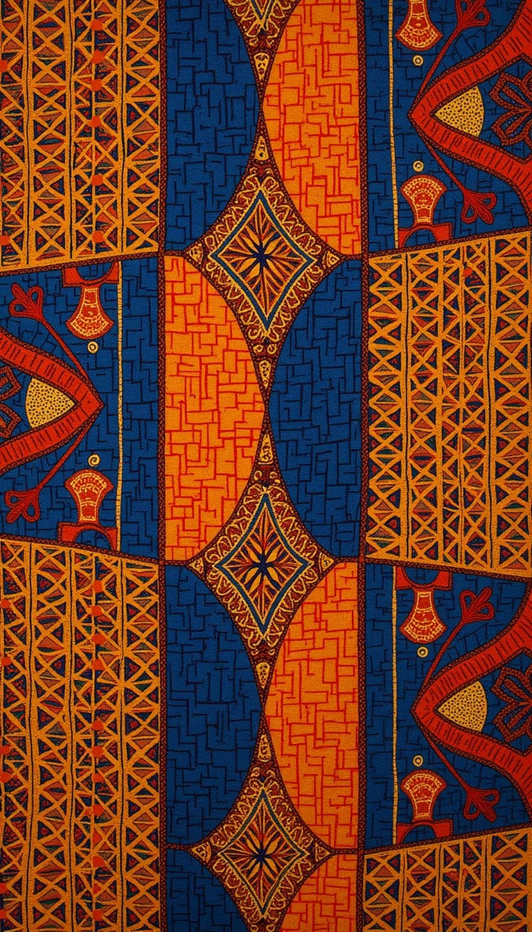 Free Layered African Textiles Image - African, Textile, Geometric ...