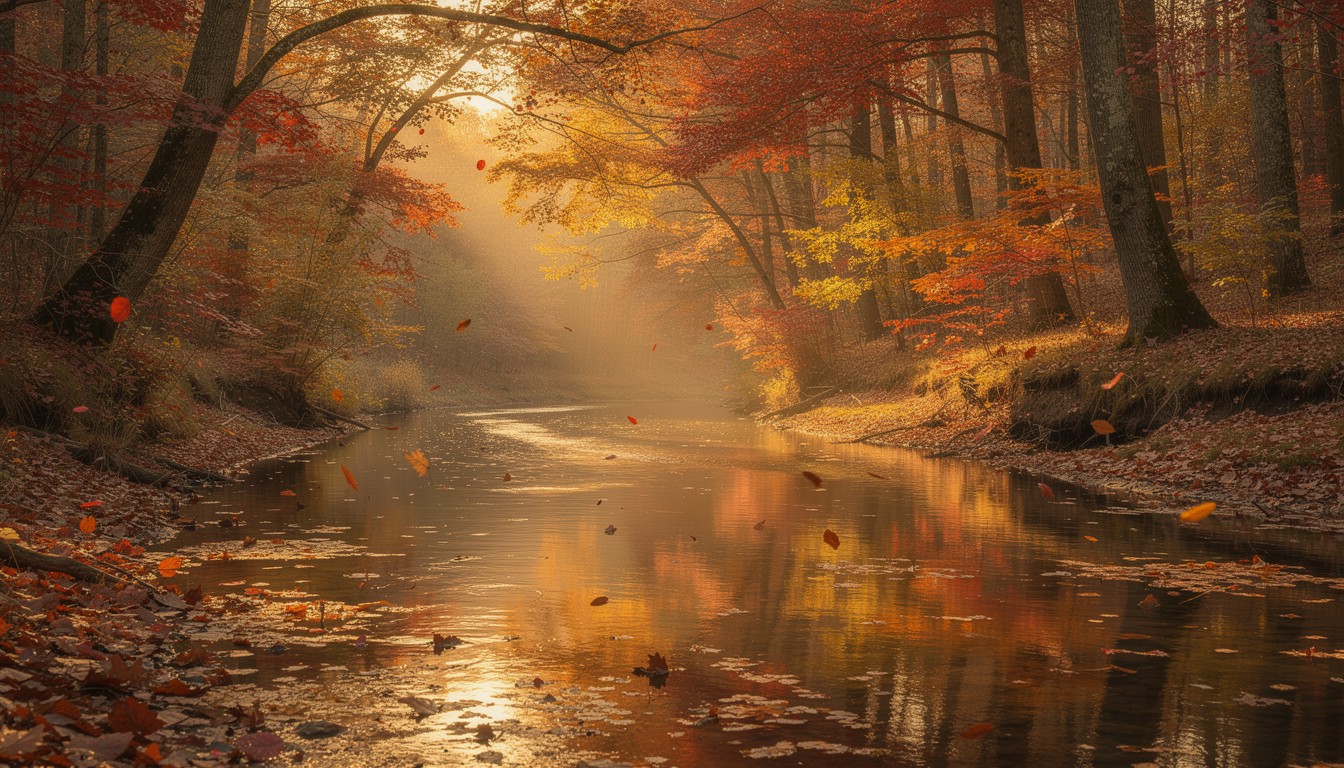 Free Autumn River Sunset Image - Autumn, Fall, River | Download at ...