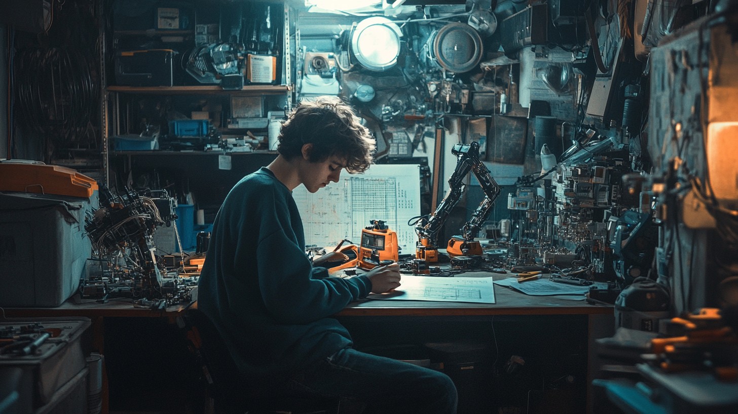 Free Inventor's cluttered workshop Image - Inventor, Workshop, Robotics ...