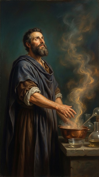 Free Alchemist Creating Vapor Image - Alchemist, Alchemy, Scientist ...