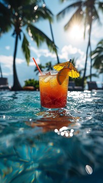 Free Tropical Poolside Drink Image - Tropical, Poolside, Palm ...