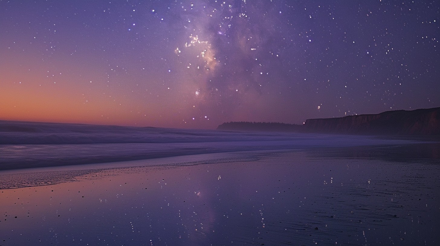 Free Starry Beach Night Image - Beach, Stars, Night | Download at StockCake