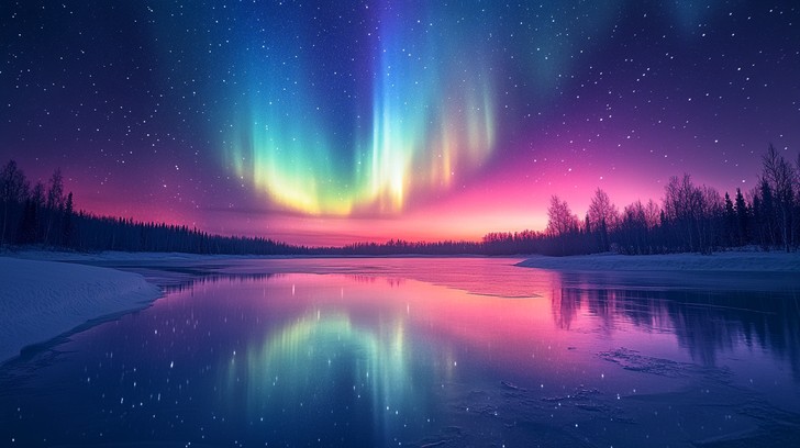 Free Breathtaking Aurora Reflection Image Aurora Borealis Twilight
