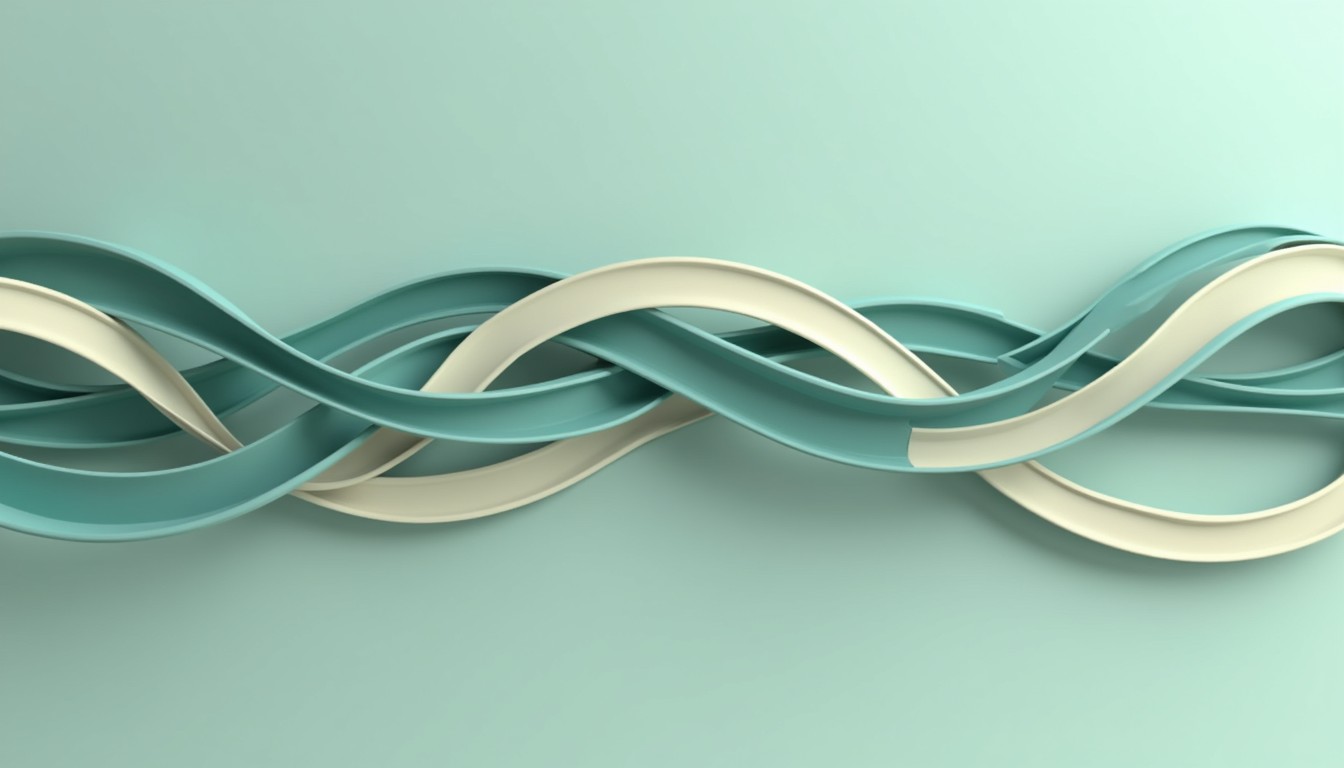 Free Interwoven Teal Ribbons Image - Ribbon, Teal, Ivory | Download at ...