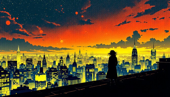 Comic Art Over Rendered Free Pop Art Cityscape Image - Skyscrapers, Cityscape, Comic | Download ...